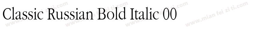 Classic Russian Bold Italic 001.001字体转换